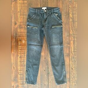 Joie park skinny size 27 distressed black jeans. EUC.